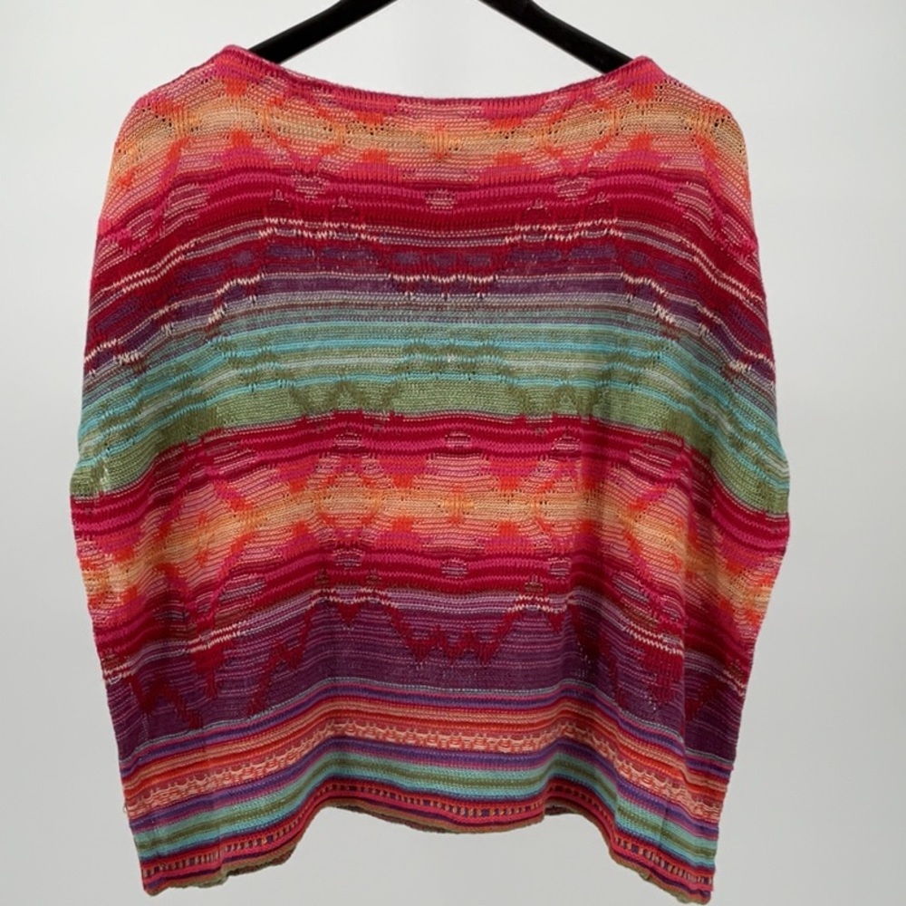 Lauren Ralph Lauren Linen Cotton Stripe Boatneck Sweater XS Semi Sheer - Picture 3 of 12